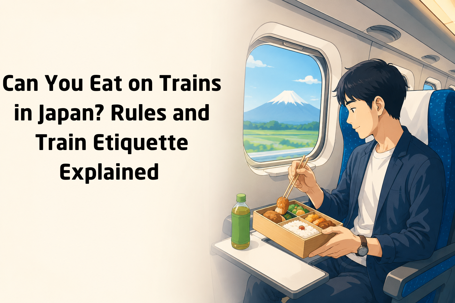 Passengers on a train in Japan