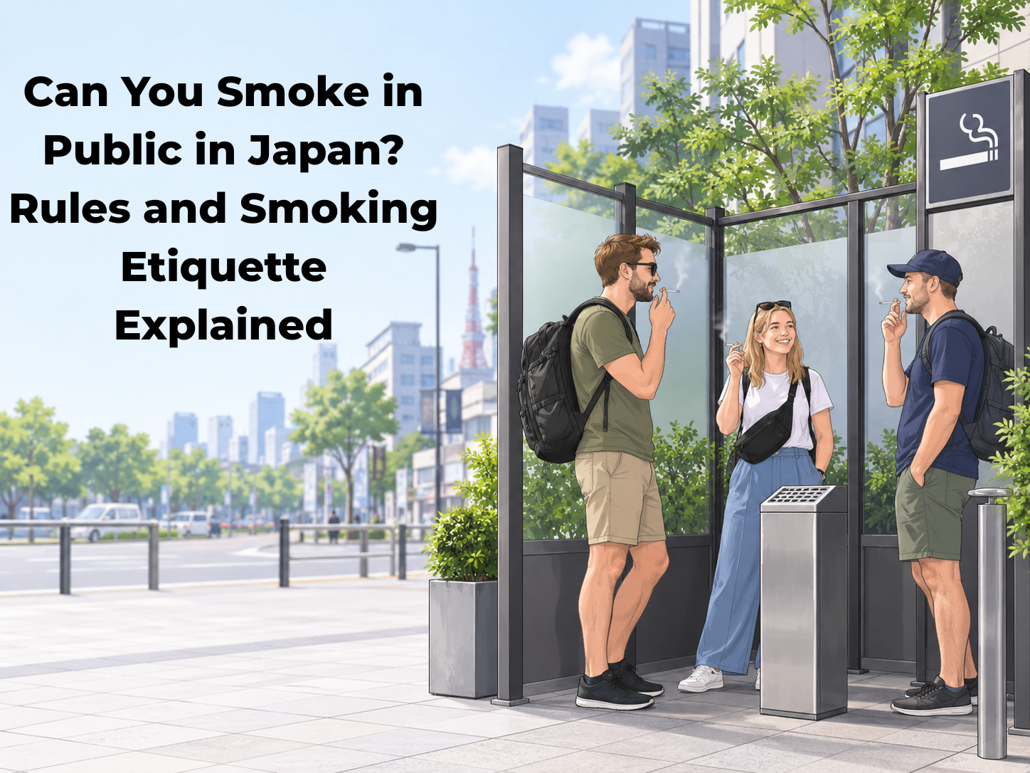 Designated smoking area in Japan